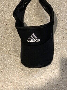 #729 adidas Black Visor with Silver Logo